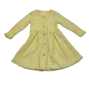 Nanette Kids Textured Yellow Fancy/Sparkle/Special Occasion Jacket Kid's Size 6